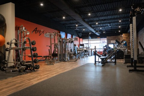 Fitness equipment at Apex Personal Fitness